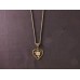 B - Antique Brass Heart necklace